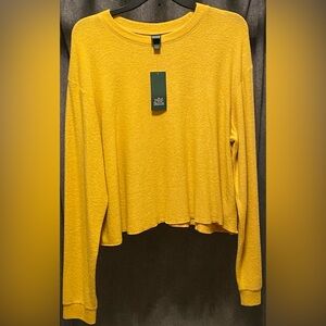 Wild Fable - L - Women’s Top - Long Sleeve - Mineral Yellow